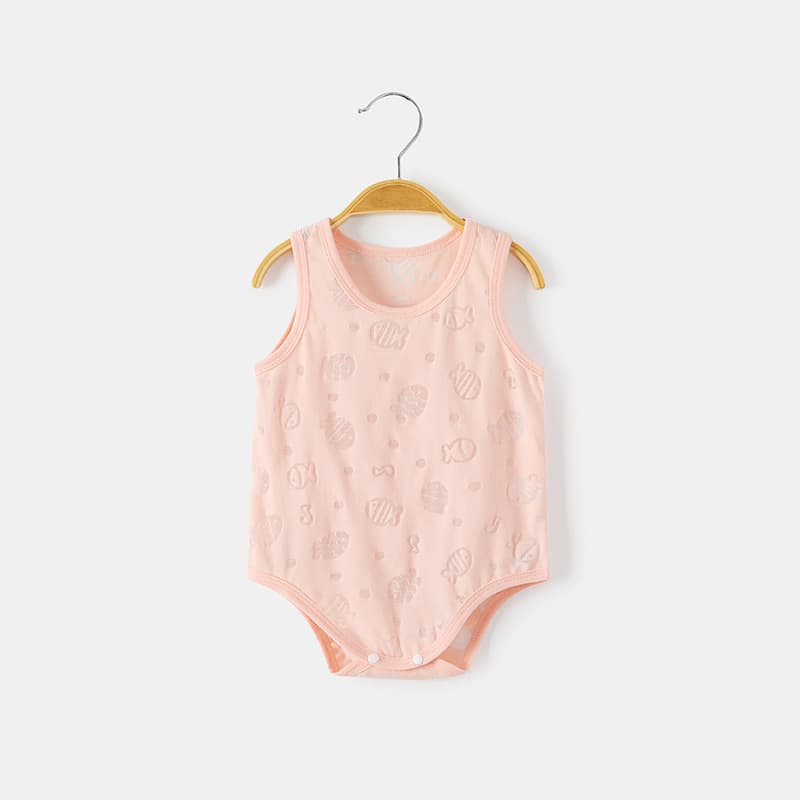 Summer Thin Triangle Bib Overalls for Babies Boys And Girls Newborns Breathable Cotton Vest Onesie Comfortable Lightweight Clothing