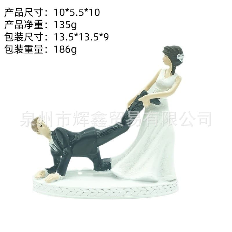 Cross-border New Wedding Scene Decoration Resin Ornament Wedding Cake Decoration Romantic Tabletop Decoration