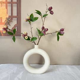 Simulated jujube living room decorations, B&B high-end bouquets and vase decor props, home soft furnishing props, new Chinese style