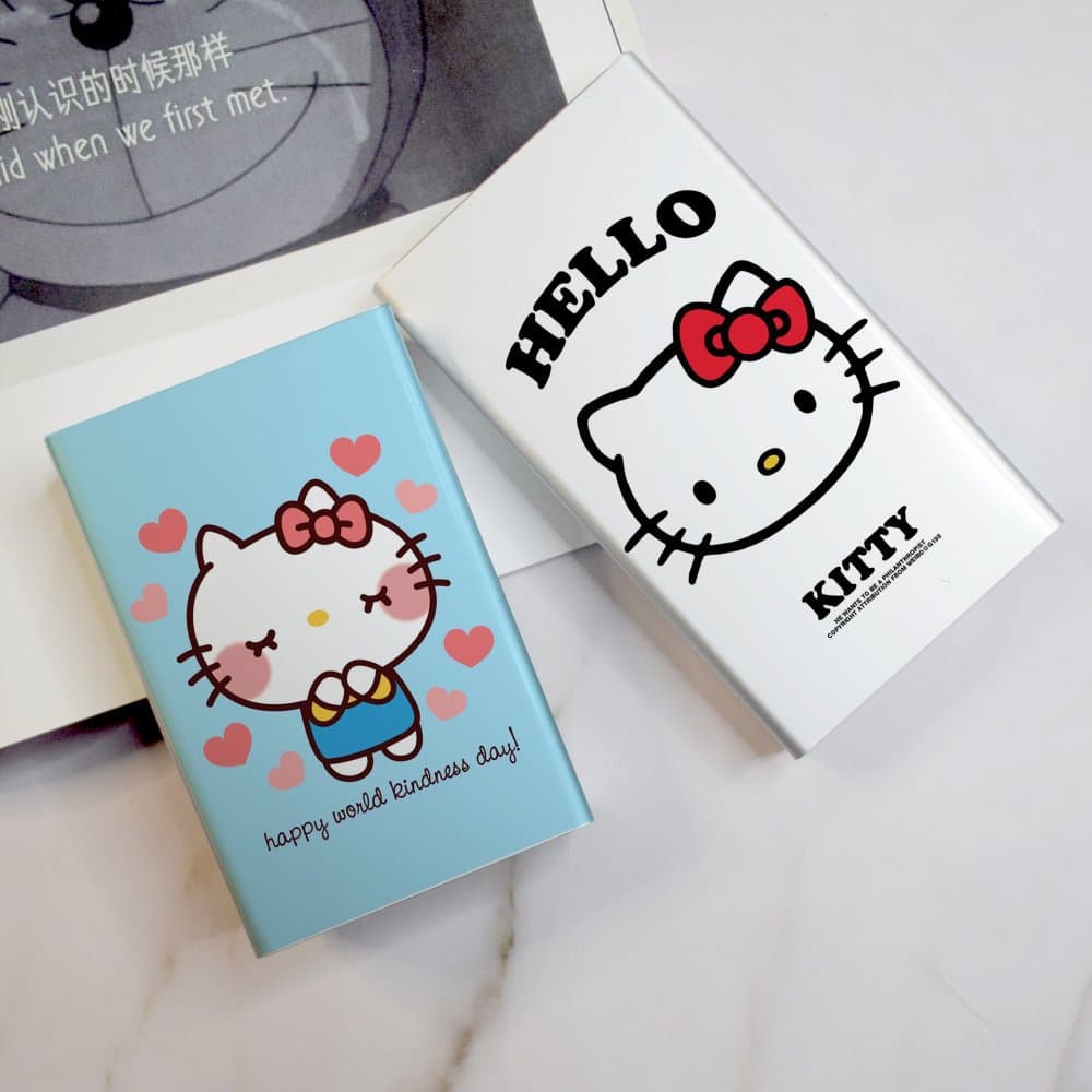 Kt Cat Cigarette Box Cute Cartoon Men's 20-Pack Cigarette Aluminum Alloy Slider Portable Metal Paint