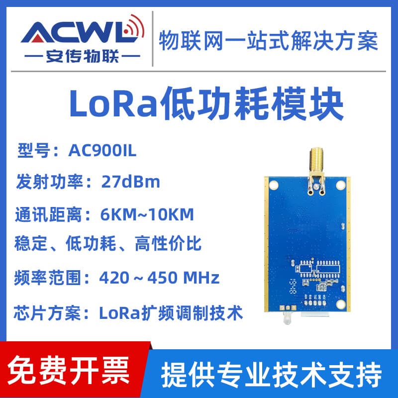 LoRa Transceiver Module 485/232 PLC Serial Port Data Transmission 900IL Low Power Long-Range
