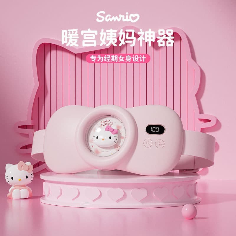 Sanrio Digital Display App-Controlled Period Pain Reliever with Vibration Massage and Heat Therapy, Ideal Birthday Gift for Girlfriend