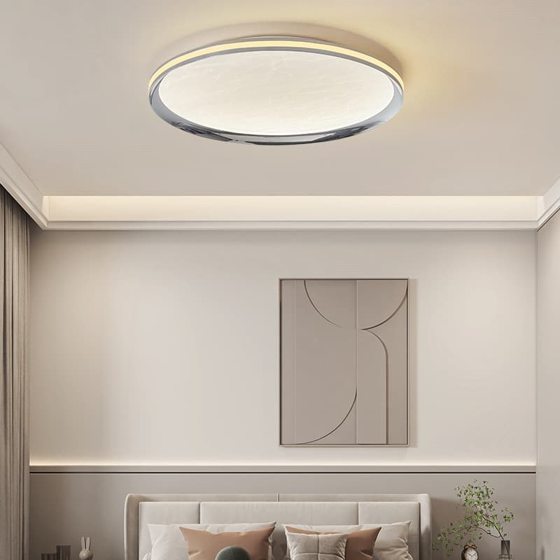 Ice Crackle Glass Full Spectrum Eye-Protective Ceiling Light, Modern Simple Bedroom Light, Dust-Proof and Mosquito-Proof, Eye-Protective Study Room Light
