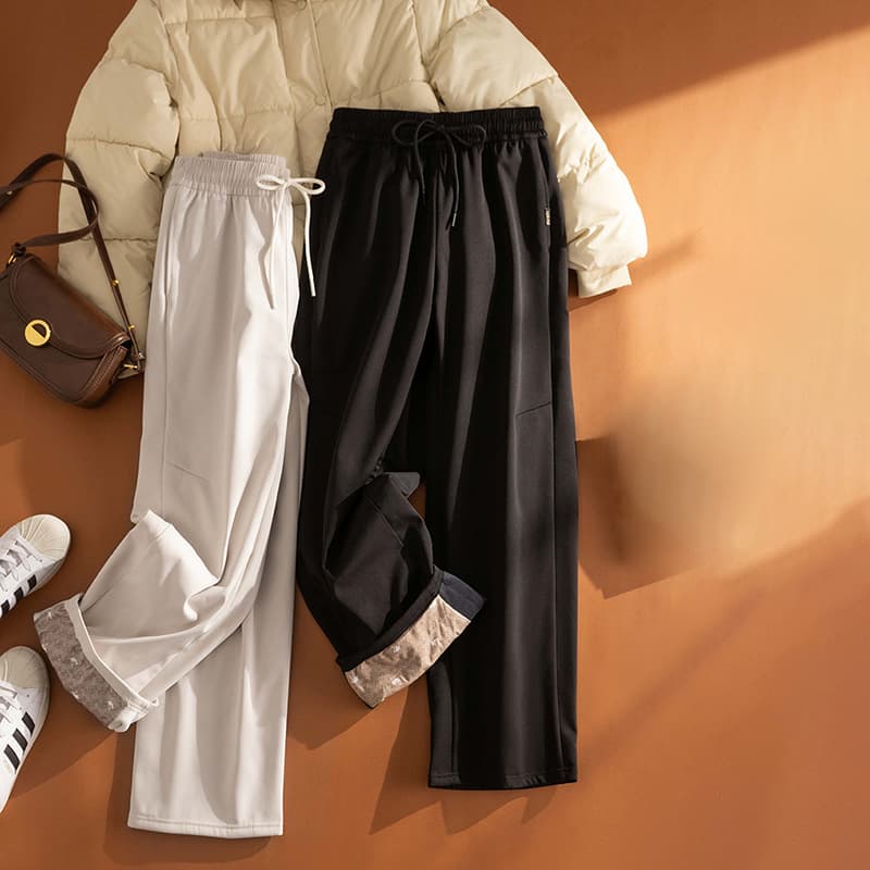 One for the winter! Goose Down Pants 2025 Winter Casual Straight Slim Ski Pants Warm Women's Plush Down Pants