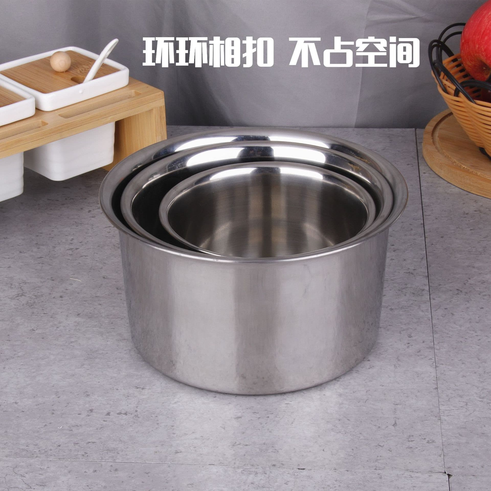 10-24cm kitchen household condiment cup, seasoning box container, stainless steel commercial bucket cup jar spice oil container