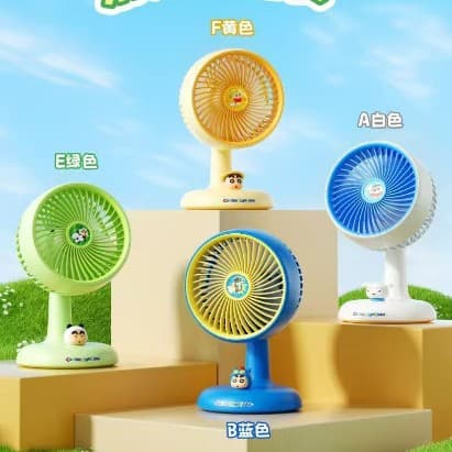 Crayon Shin-chan Desktop Mini Fan Small Electric Fan for Student Dormitory Office Handheld Mini Fan