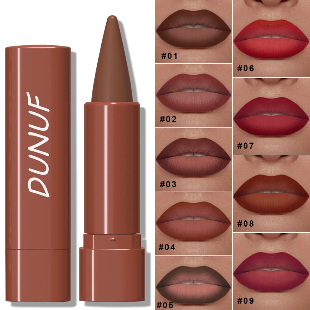 DUNU 9-Color Bullet Matte Lipstick Note: Please read the link disclaimer - For export only