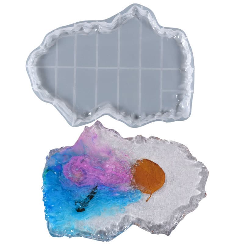 Poppy diy crystal glue special-shaped tray mold irregular crystal jewelry table decoration silicone mold