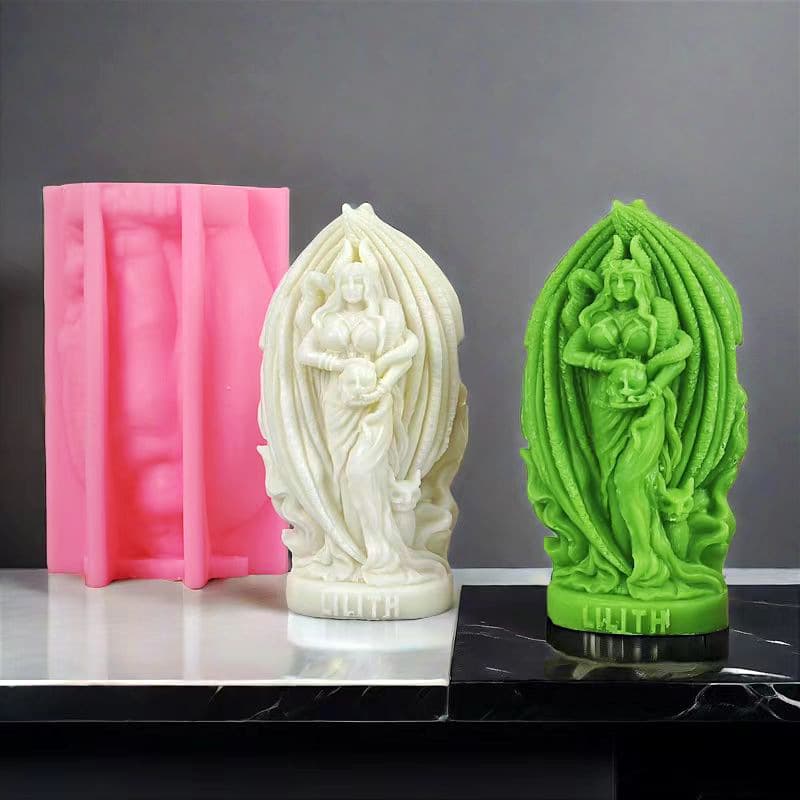 Greek Goddess Aromatherapy Candle Silicone Mold DIY Human Statue Plaster Diffuser Plaster Ornament Resin Mold