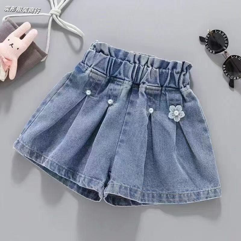 Children's Girls Shorts Summer 2025 New Style Kids Denim Baby Girl Casual Pants