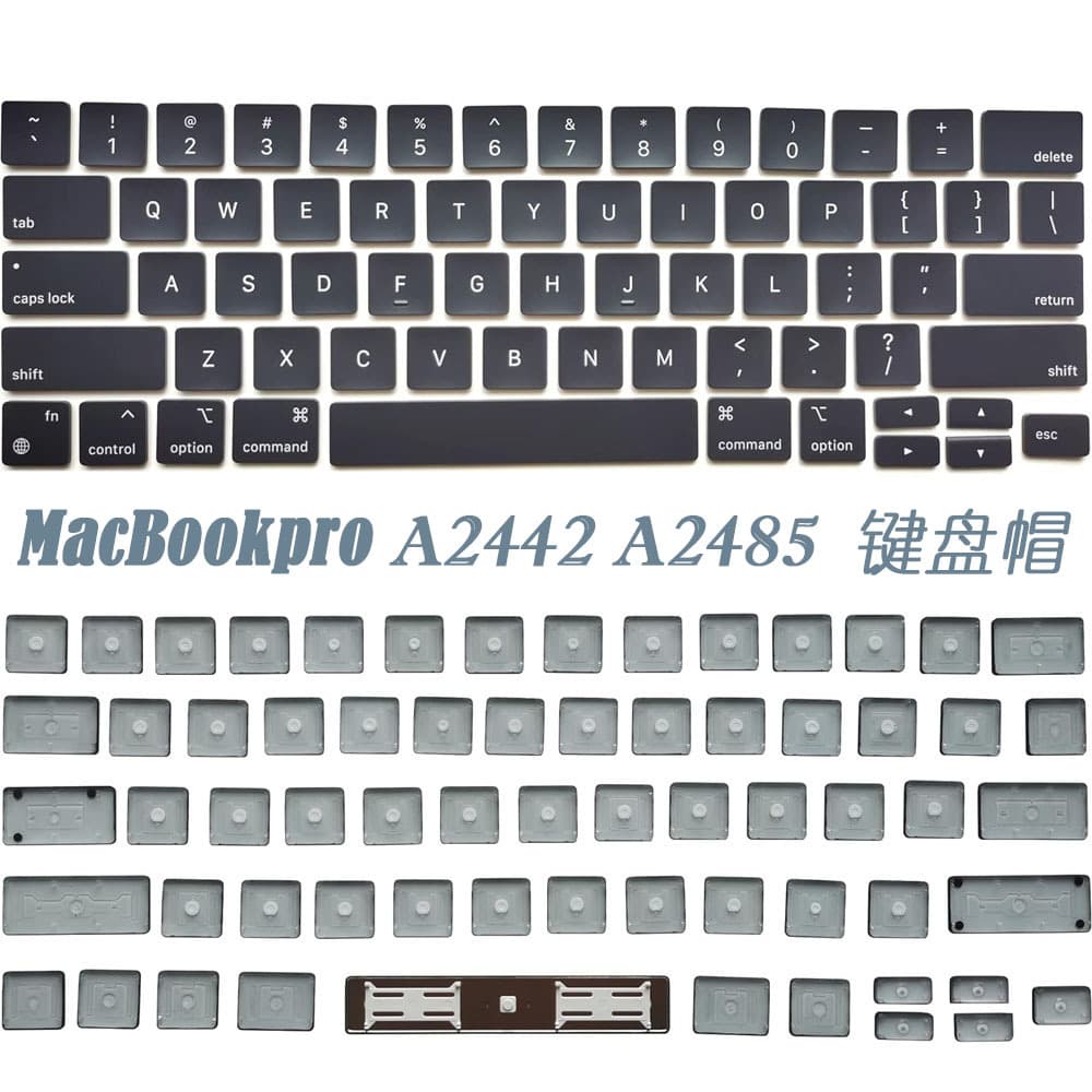 Keyboard caps for MacBook Pro A2442, A2681, A2941, and A2485