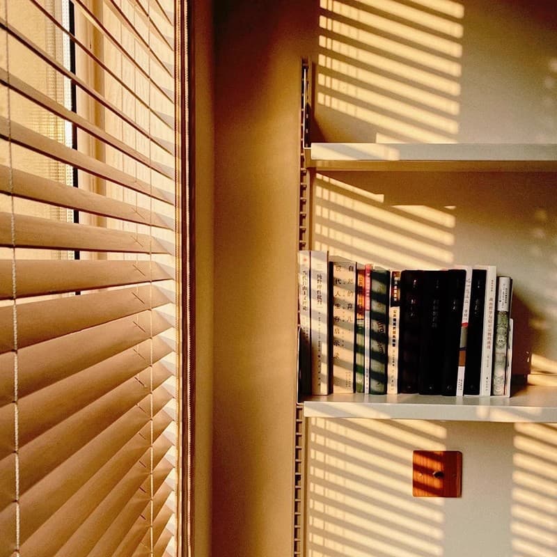 Solid Wood Blinds for Home Study, Living Room, Office, Bedroom, Wooden Blackout Lift Solid Wood Blinds