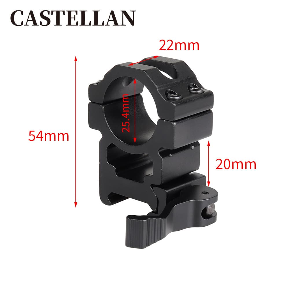 25.4mm quick release scope bracket 25.4 height and width tube clamp quick release bracket flashlight tube clamp scope tube clamp