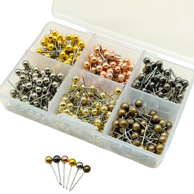 Source Manufacturer Metal Six-color Map Pins Ball Head Pins Thumbtacks Photo Wall DIY Cork Board Push Pins