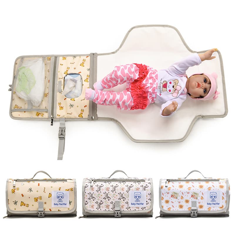 New Cross-border Portable Baby Changing Pad Bag Multifunctional Foldable Travel Diaper Bag for Mom