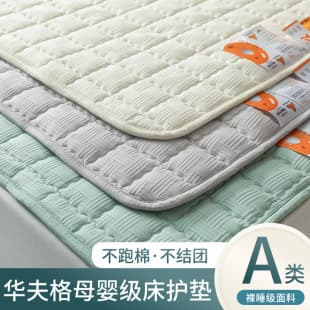 Class A Mattress Waffle Grid Soft Pad Home Soybean Thin Anti-Slip Pad Quilt Pad Single Double Student Dormitory Protector Pad