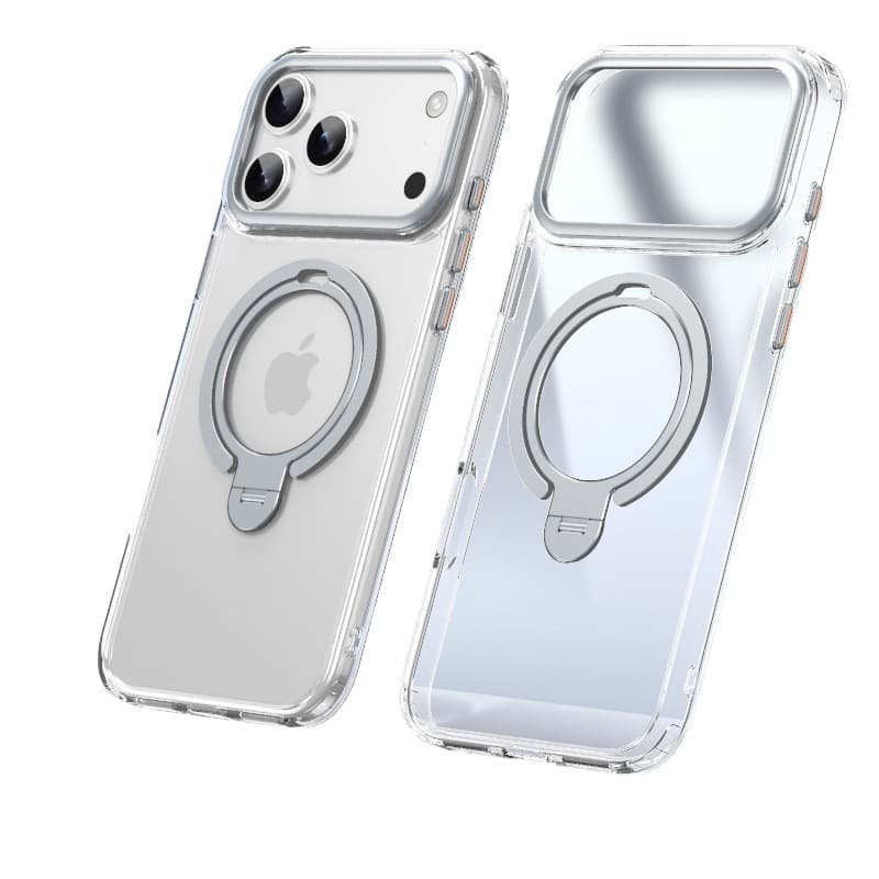 Compatible with iPhone 18 Pro Case 360 Magnetic Dual-Ring Rotating Stand for Apple 16 Pro Max Protective Cover