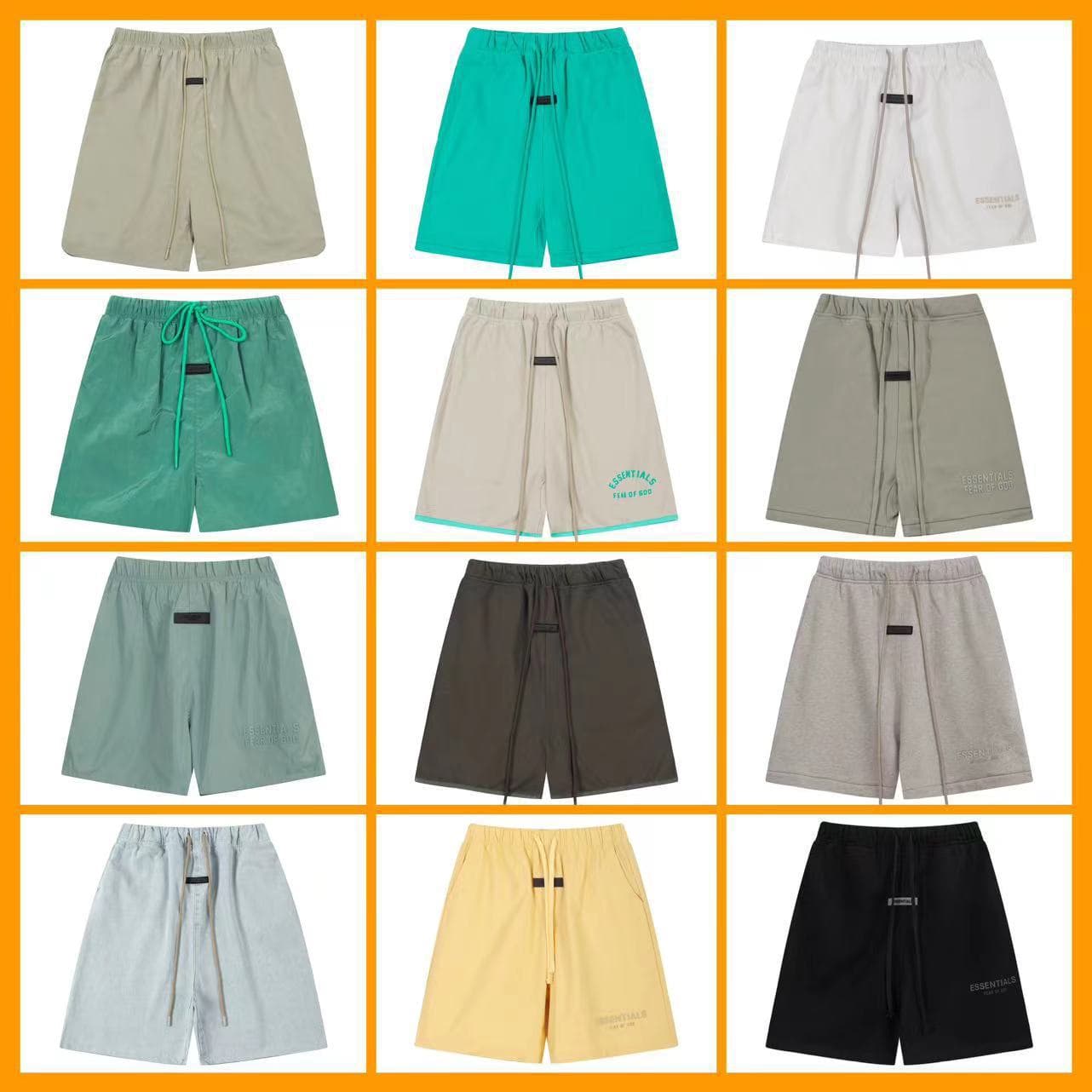 FOG ICON 24SS Silicone Letter Logo Casual Shorts Summer Loose Fit 5-Inch Shorts for Men and Women