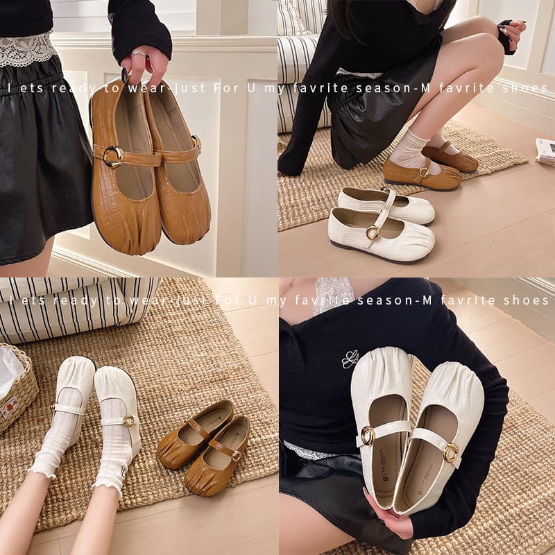 French Vintage Mary Jane Flat Shoes for Women 2026 New Spring Summer Casual Comfortable Soft Sole Penny Loafers to Match Dresses