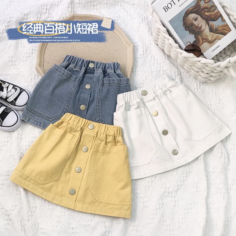 Girls Denim Skirt Summer Outerwear Shorts Children's Pants Summer 2025 New Fashionable Half Skirt Kids Clothing
