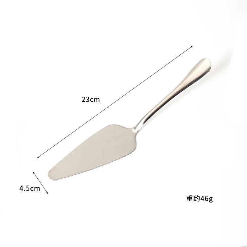 Stainless Steel Serrated Cake Slicer, Triangle Spatula, Pizza Slicer, Triangular Spoon, Cheese Slicer Baking Tool