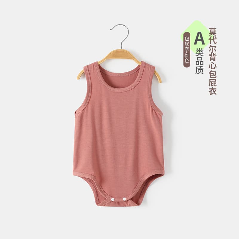 Ultra-Thin Baby Bodysuit Triangle Diaper Cover Summer Clothes Infant Protective Belly Underwear Unisex Modal Romper Suit