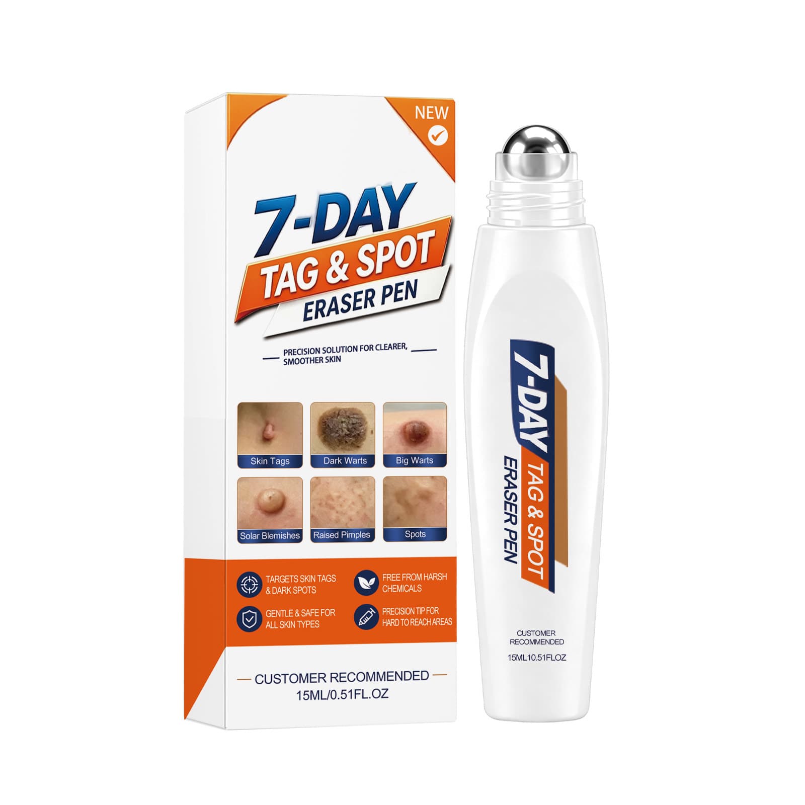 7-Day Skin Rollerball - Spot Cleanse, Body Care, Targeted Skin Care