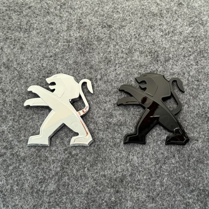 Compatible with New Peugeot 208 308 408 508 4008 5008 Trunk Lion Badge Tail Emblem Modification Black
