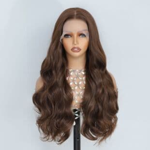 New Cross-Border Product European and American Heat-Resistant Fiber Wig 13x6 Front Lace Curly Hair Free Part Wig