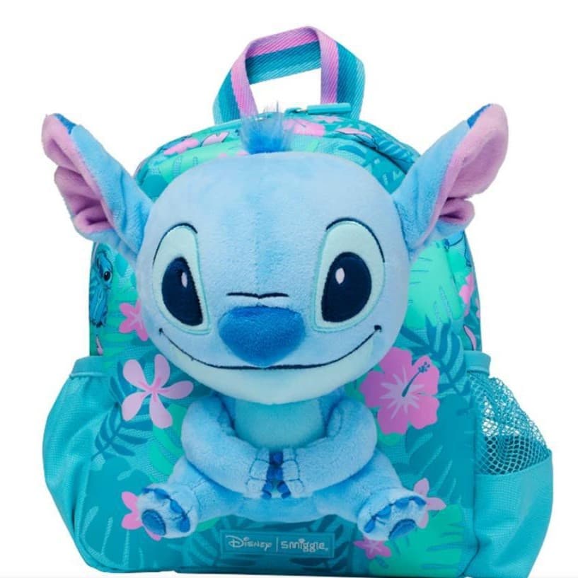 Australia Smiggle Backpack for Kindergarten Kids Cartoon Clothing Double Shoulder Bag Blue Stitch Storage Bag