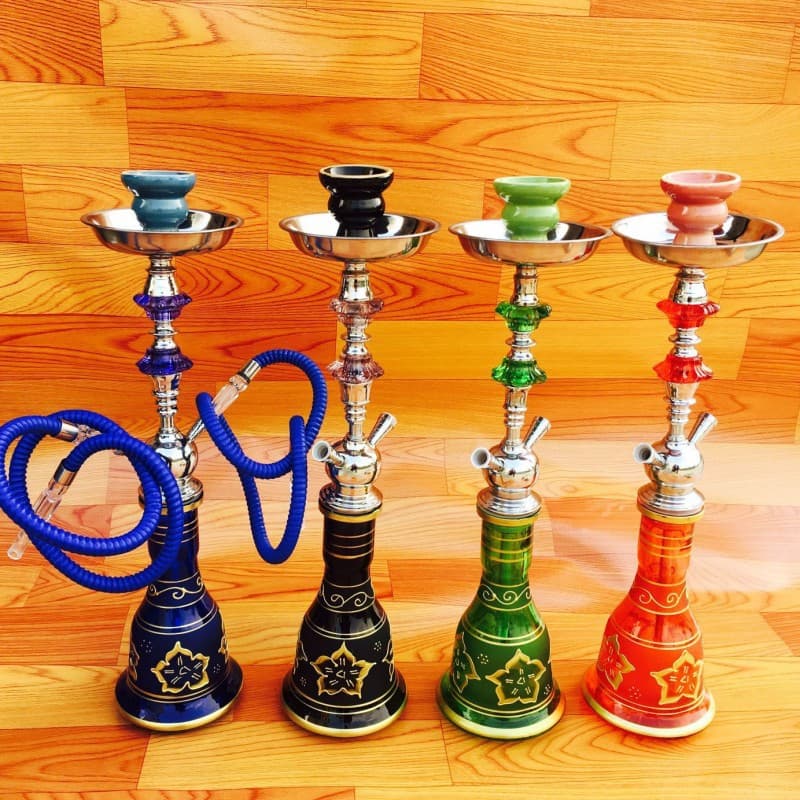 Hookah Full Set Bar KTV Arabic Hookah Large with Light Dual Head Hookah Full Set with Accessories