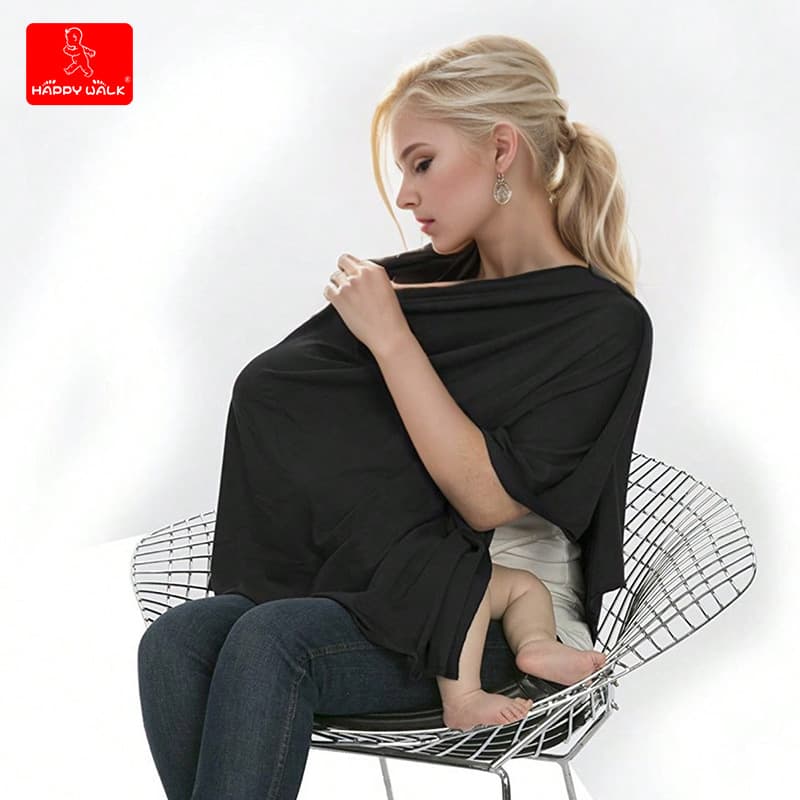 Nursing Scarf Feeding Cover Up Outdoor Shawl Spring Coat Blocking Strap Anti-Exposure Light-Blocking Neutral Unisex Milk Silk