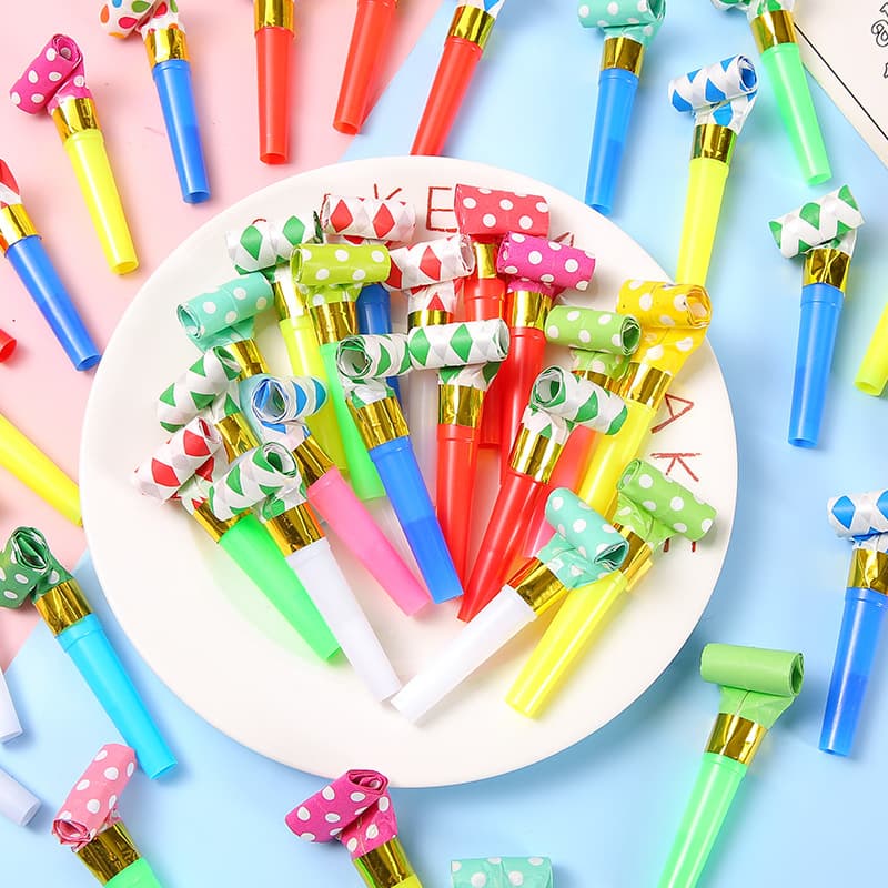 Birthday Blowout Whistle Kids Toy Funny Creative Blow Roll Street Toy Wholesale Party Cheering Props