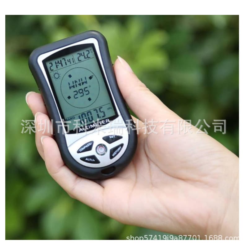 DS302 Electronic Altimeter, Barometer, 8-in-1 Handheld Portable Compass for Mountaineering and Fishing