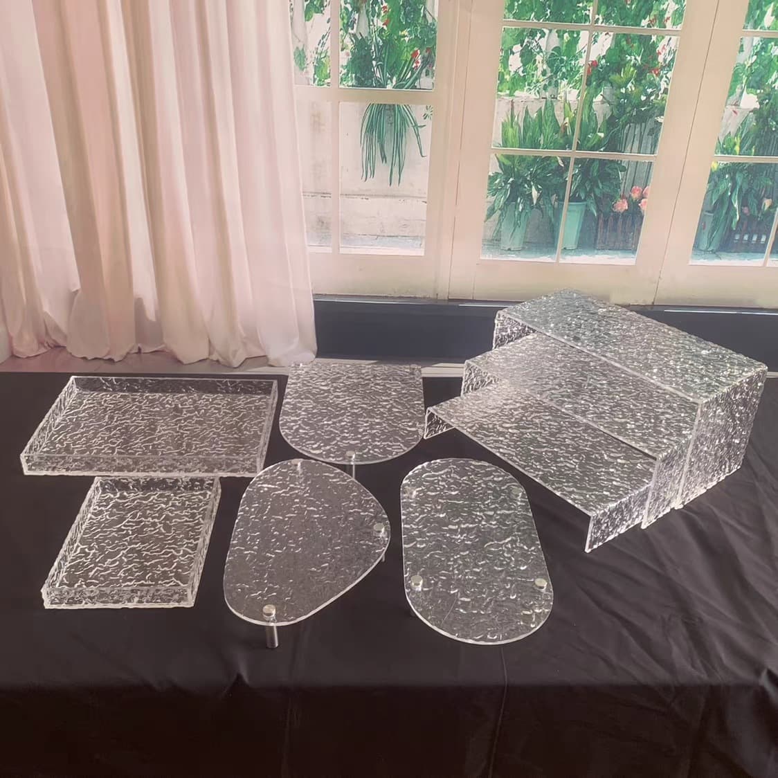 Irregular Acrylic Dessert Stand Set for Birthday Party Cake Display, Cold Buffet & Tea Break Table Decoration