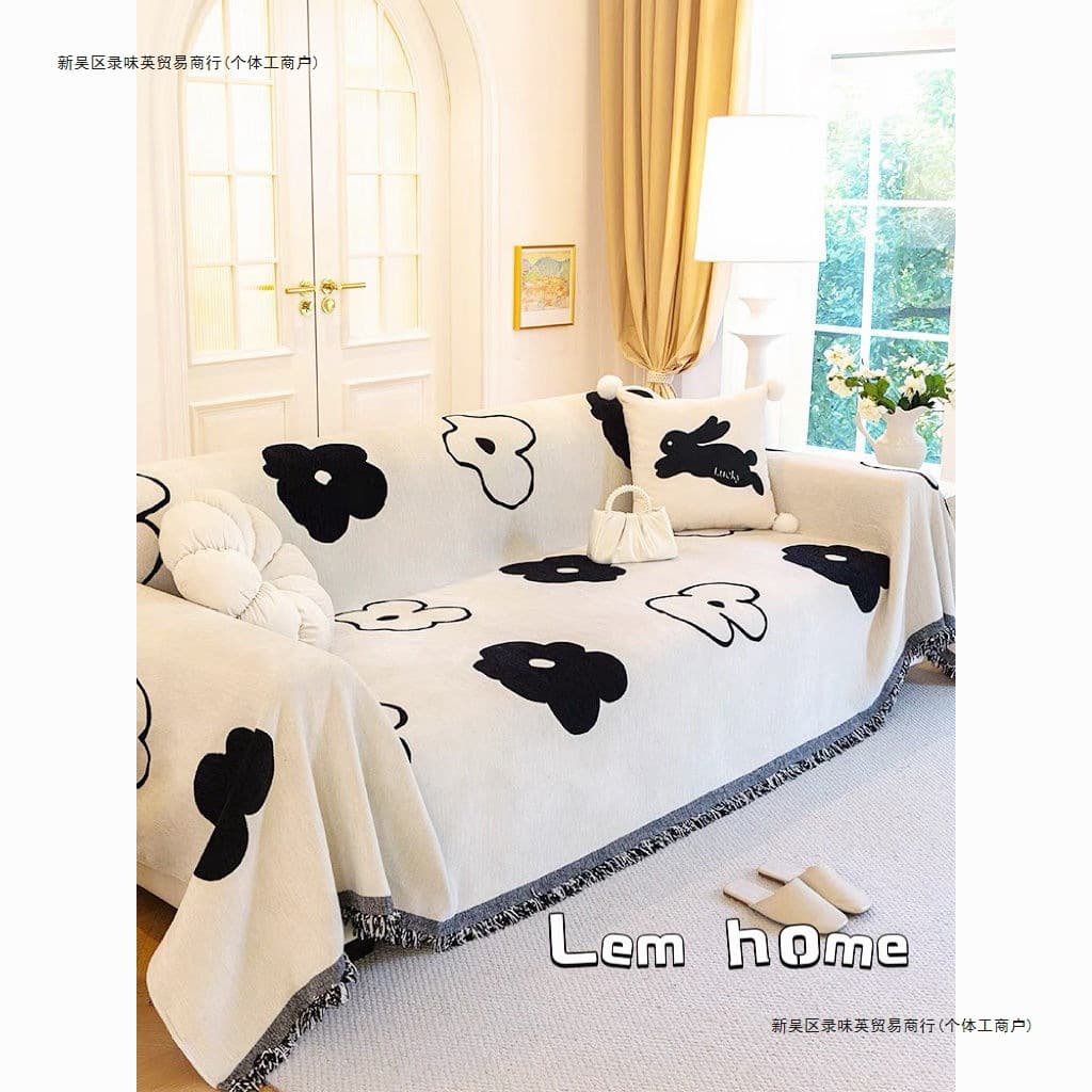 Double-sided chenille sofa cover, all-season, armrest and backrest cover, seat cushion new style, 2023 full-coverage blanket.