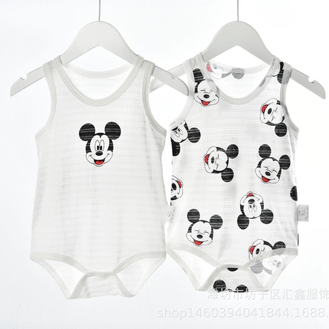 Baby Romper Summer Thin Bodysuit Newborn Infant Baby Boy Girl Triangle Bodysuit Crawling Suit