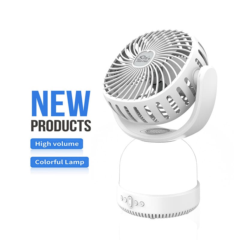 ZQS-F802 Cross-Border Bluetooth Audio Outdoor Speaker with Fan LED Lights, Home Portable Radio Card Speaker