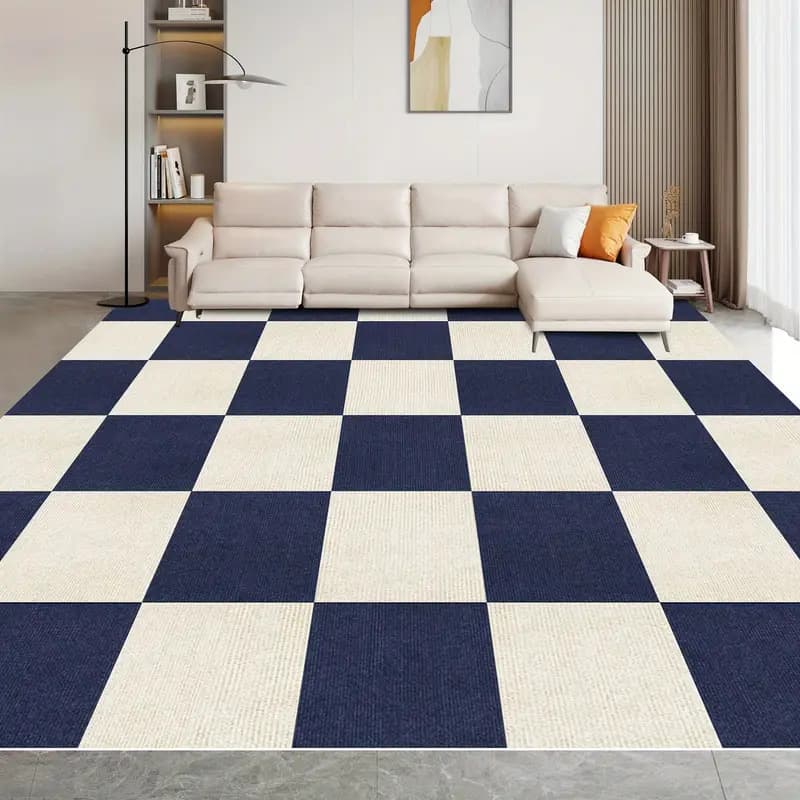 Thick interlocking carpet for offices, bedrooms, and living rooms; self-adhesive, non-slip, soundproof, cut to size, and can be freely pieced together.