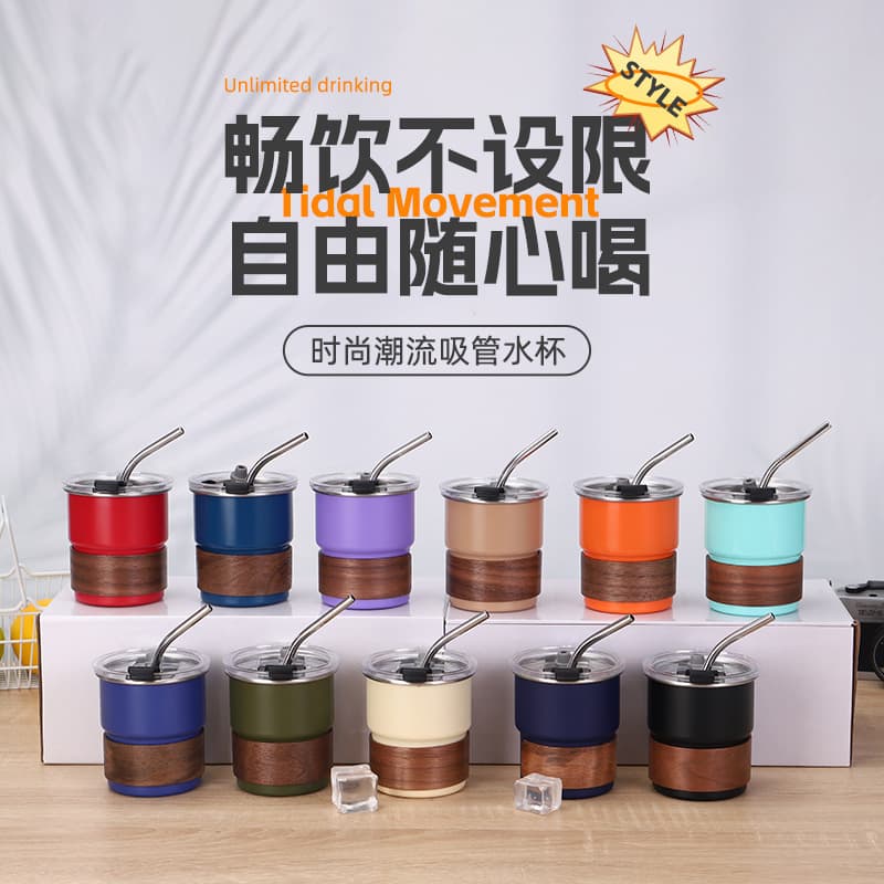 Cross-border 304 Stainless Steel Single-layer Coffee Cup Portable Car Coffee Cup Cold Brew Cup Step Cup Beer Cup Swallow Cup