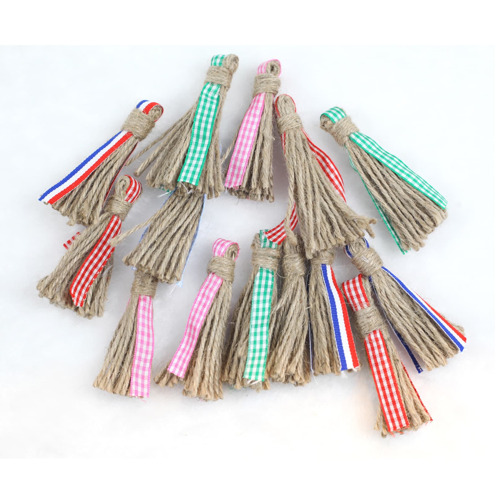 DJ Source Manufacturer Ribbon, Plaid Hemp Rope Fringe 8cm Accessories Wooden Bead String DIY Accessories 2022 New