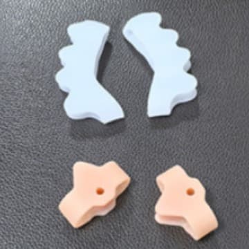 White Elastic Toe Protectors for Men and Women with Bunion and Five-Toe Silicone Correctors and Separators