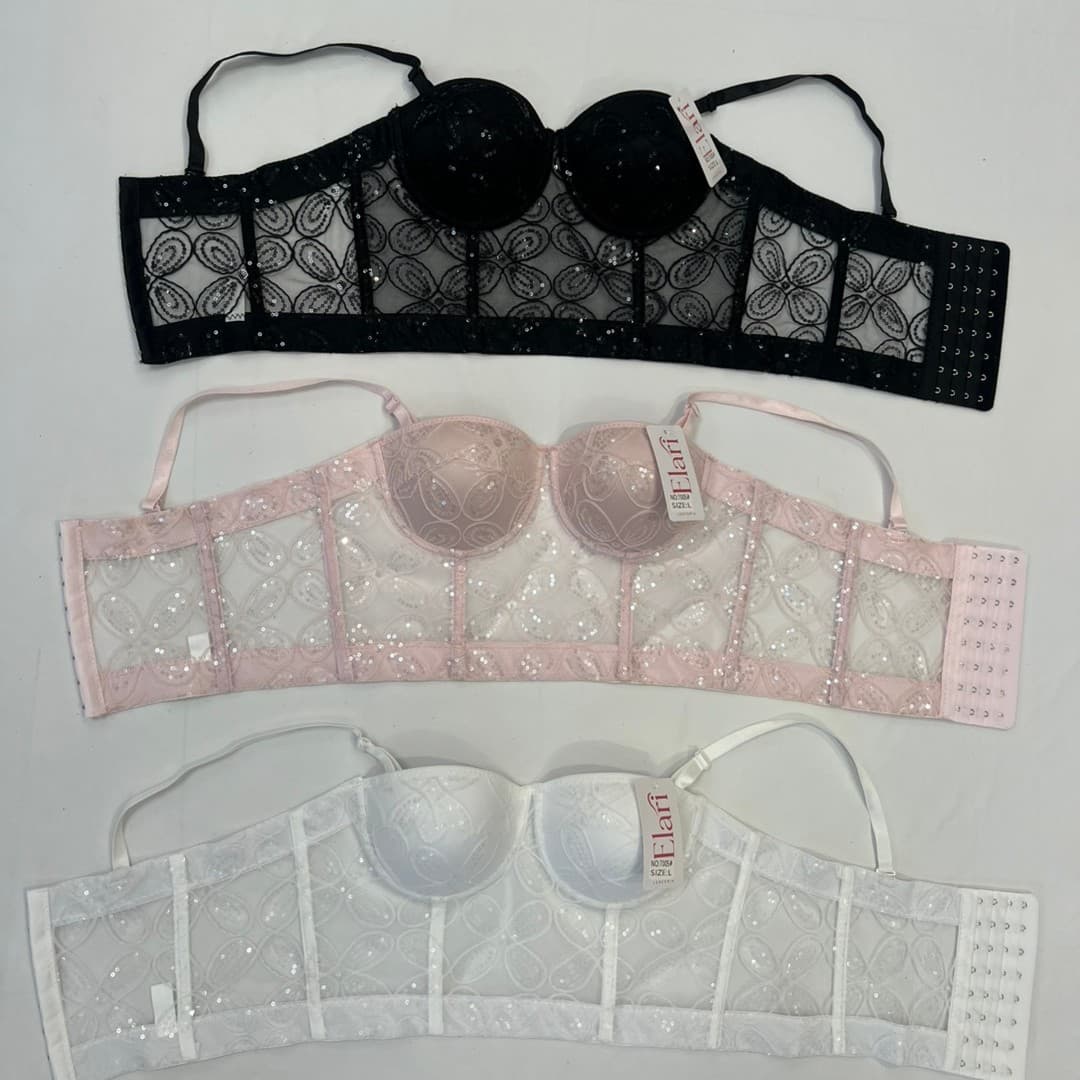 Amazon cross-border e-commerce fishbone bra with breast pads, push-up and breathable, thin lace bra for summer wear.