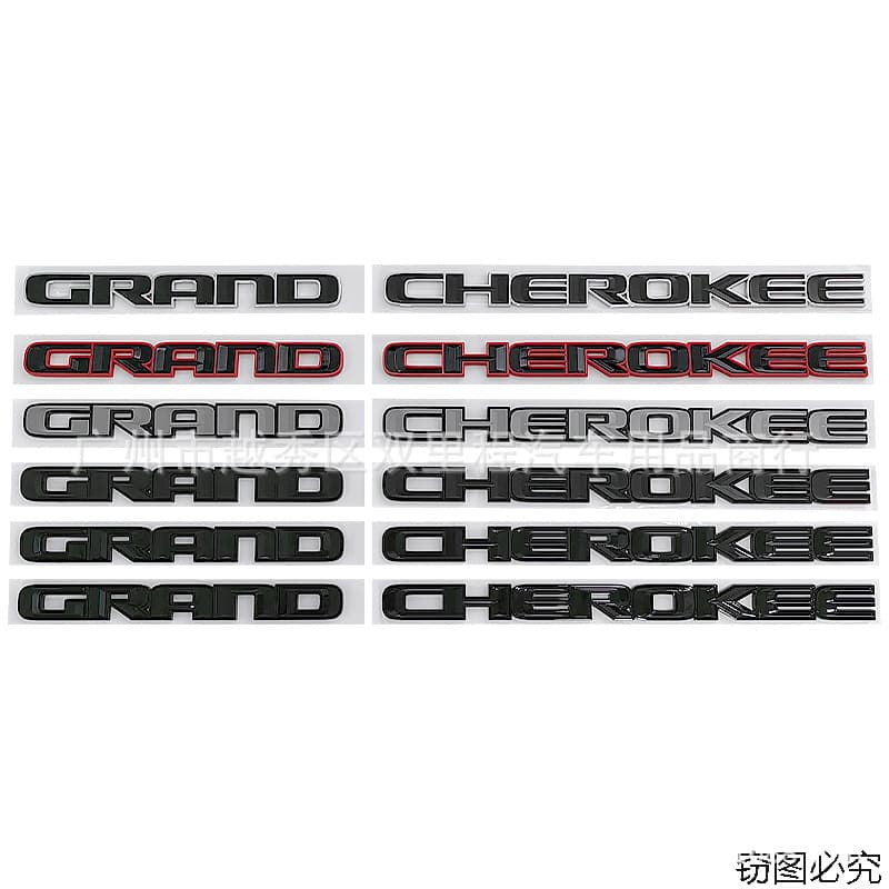 Compatible with Jeep Grand Cherokee Fender Side Emblem Badge Decal
