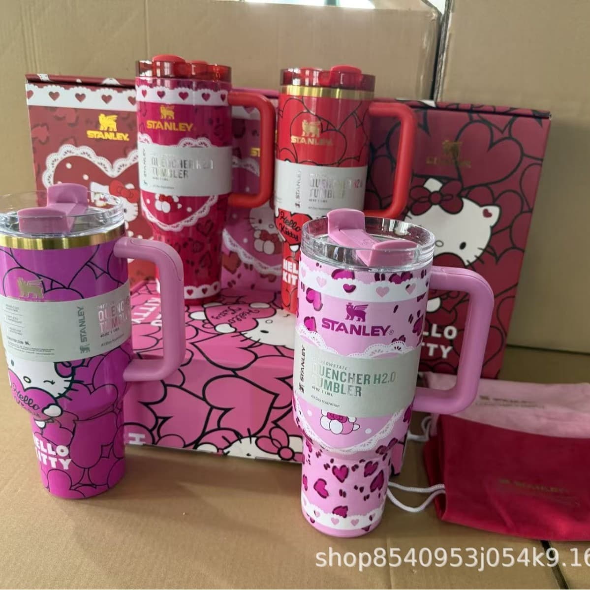 Spot cross-border popular Stanley mini stanley 40oz bow straw straw large capacity handle car cup