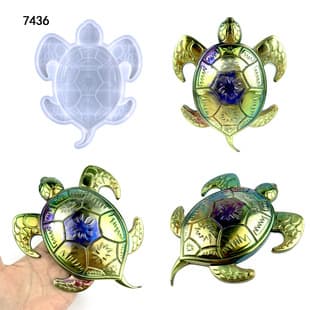 Semi-3D Sea Turtle Pendant Resin Mold DIY 3D Sea Turtle Wall Decoration Desktop Ornament Silicone Mold