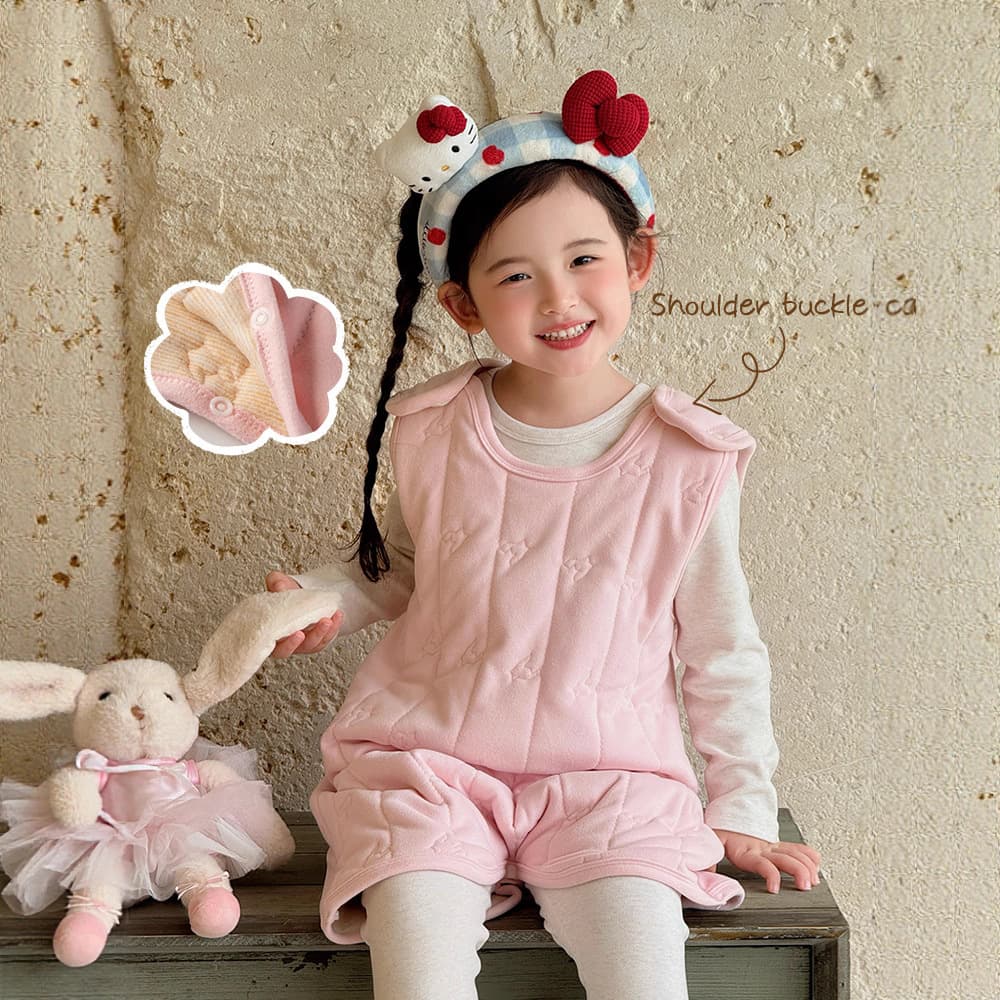 New autumn/winter children's thermal underwear set, onesie pajamas, boys' and girls' sleeping bag set, Class A cotton infant and toddler baby