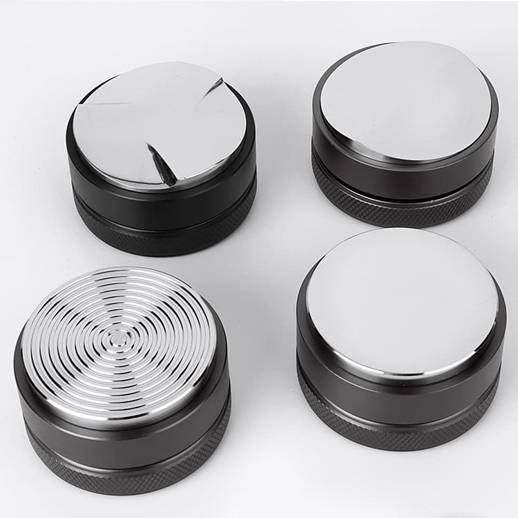 Stainless steel coffee tamper, macaron coffee distributor, tamper hammer, leveler, 58mm tamper.