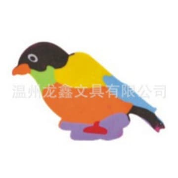 Creative eraser bird eraser animal eraser 2D multi-color extruded eraser bird eraser