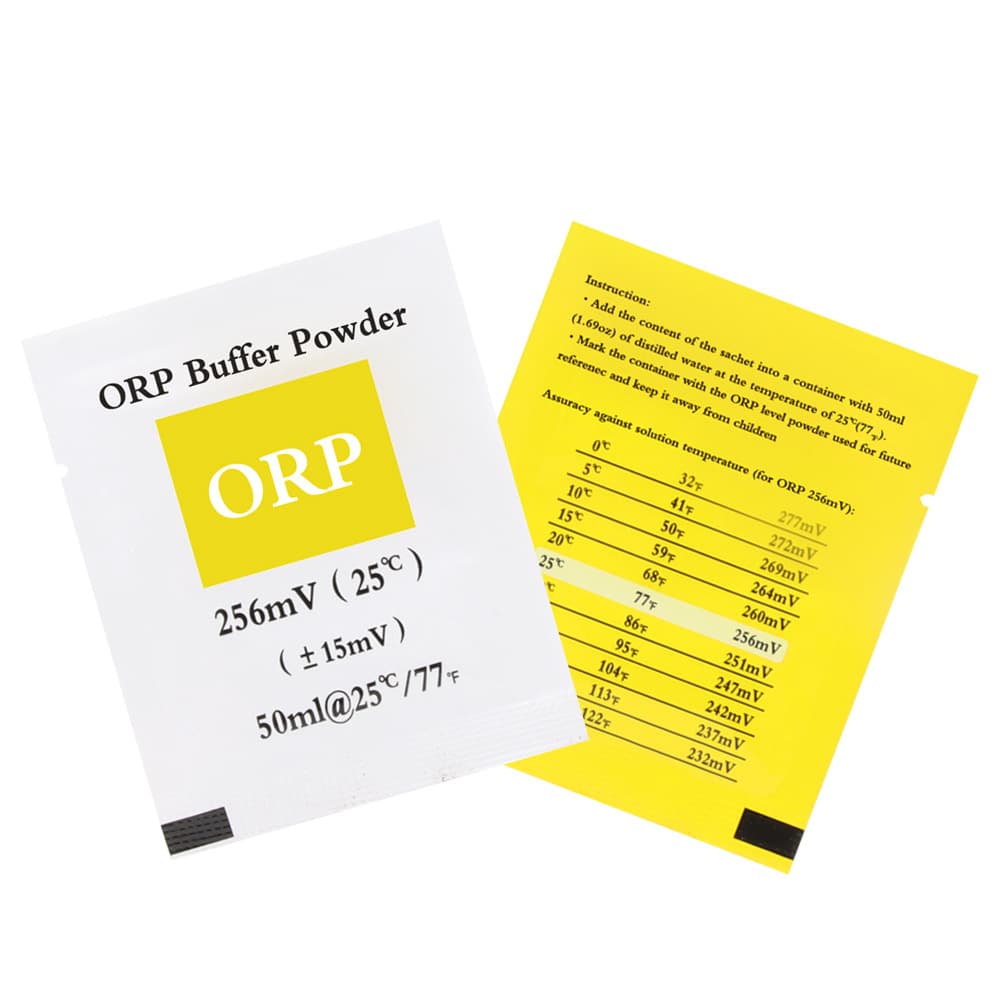 ORP 256mV Standard Solution, ORP Calibration Powder, Buffer Solution for Oxidation-Reduction Negative Potential Pen Calibration